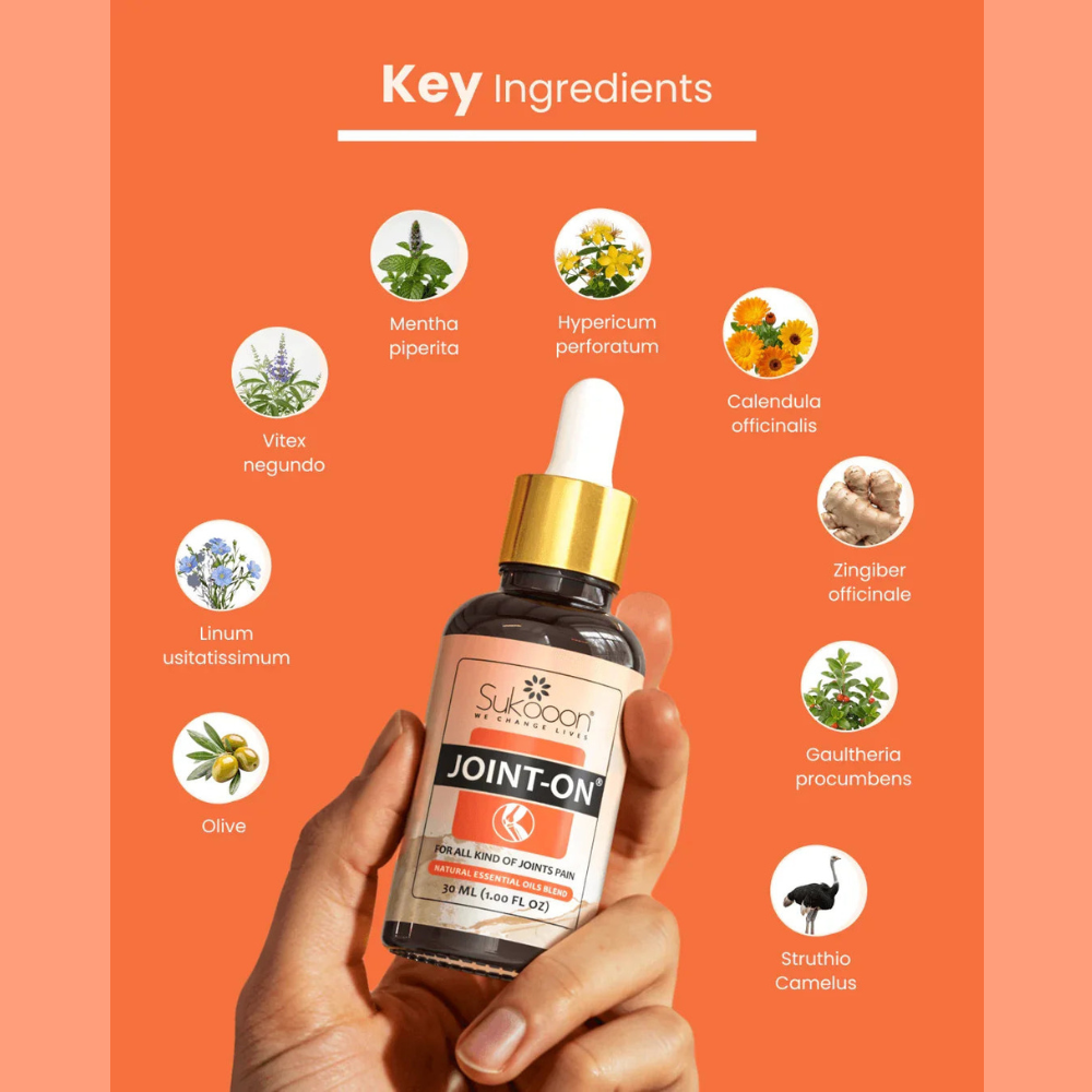 Sukoon Joint-On Essential Oil Blend (30ML) | For Joint, Back & Knee Pain